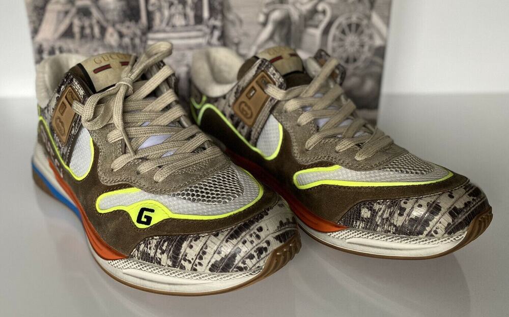 Gucci Womens Tejus Leather/Suede Sneakers Shoes 4.5 US (34.5 Euro) Italy 719801